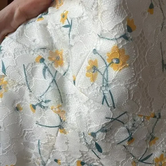 NSR Yellow Floral Spaghetti Strap Dress - Picture 6 of 10